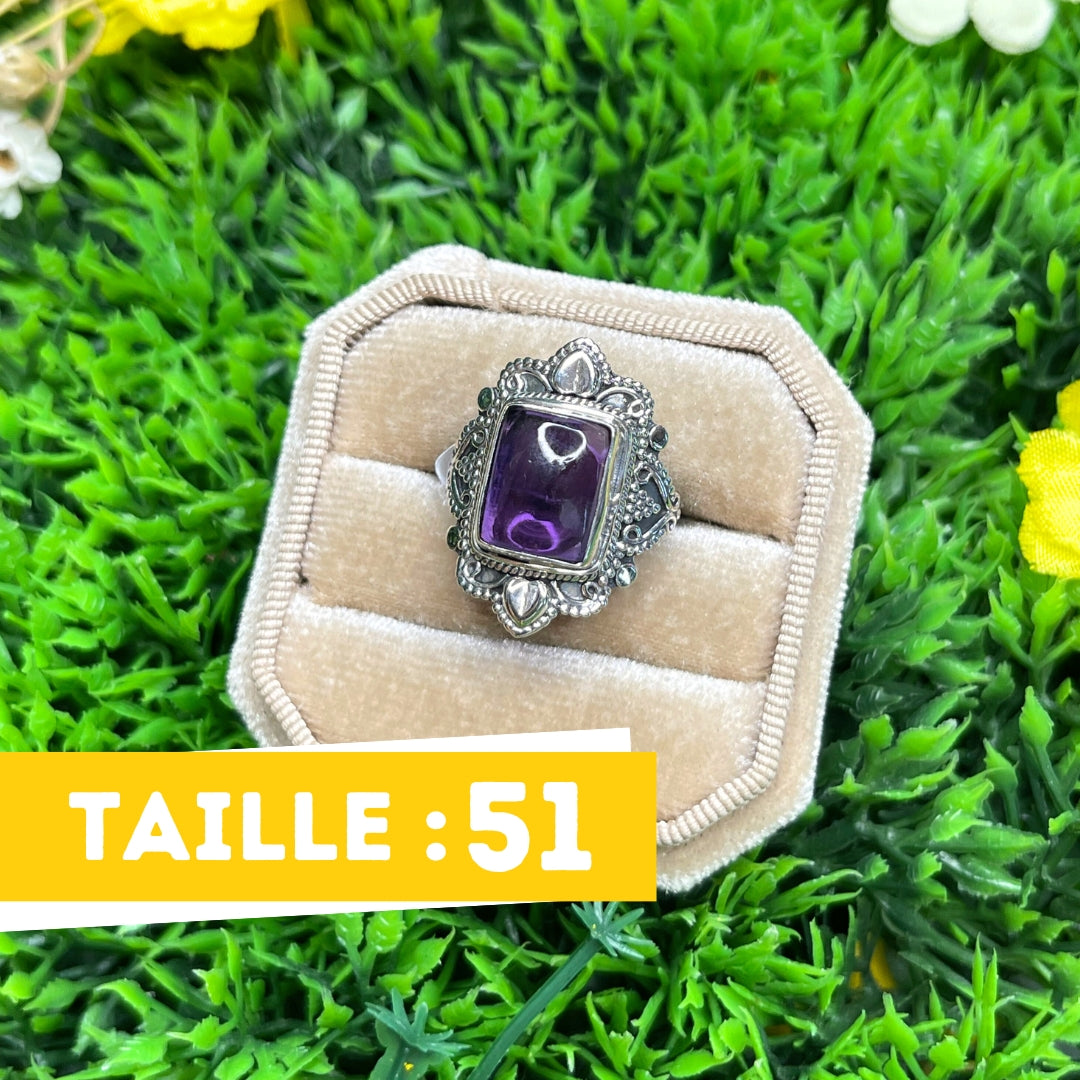 Bague Argent 925 Améthyste #24