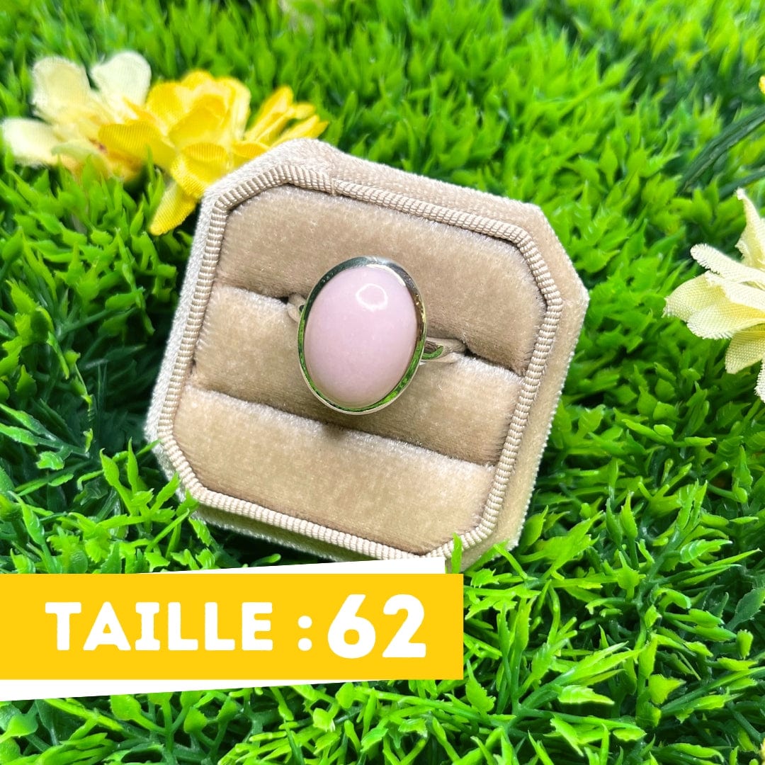 Bague Argent Opale Rose #39