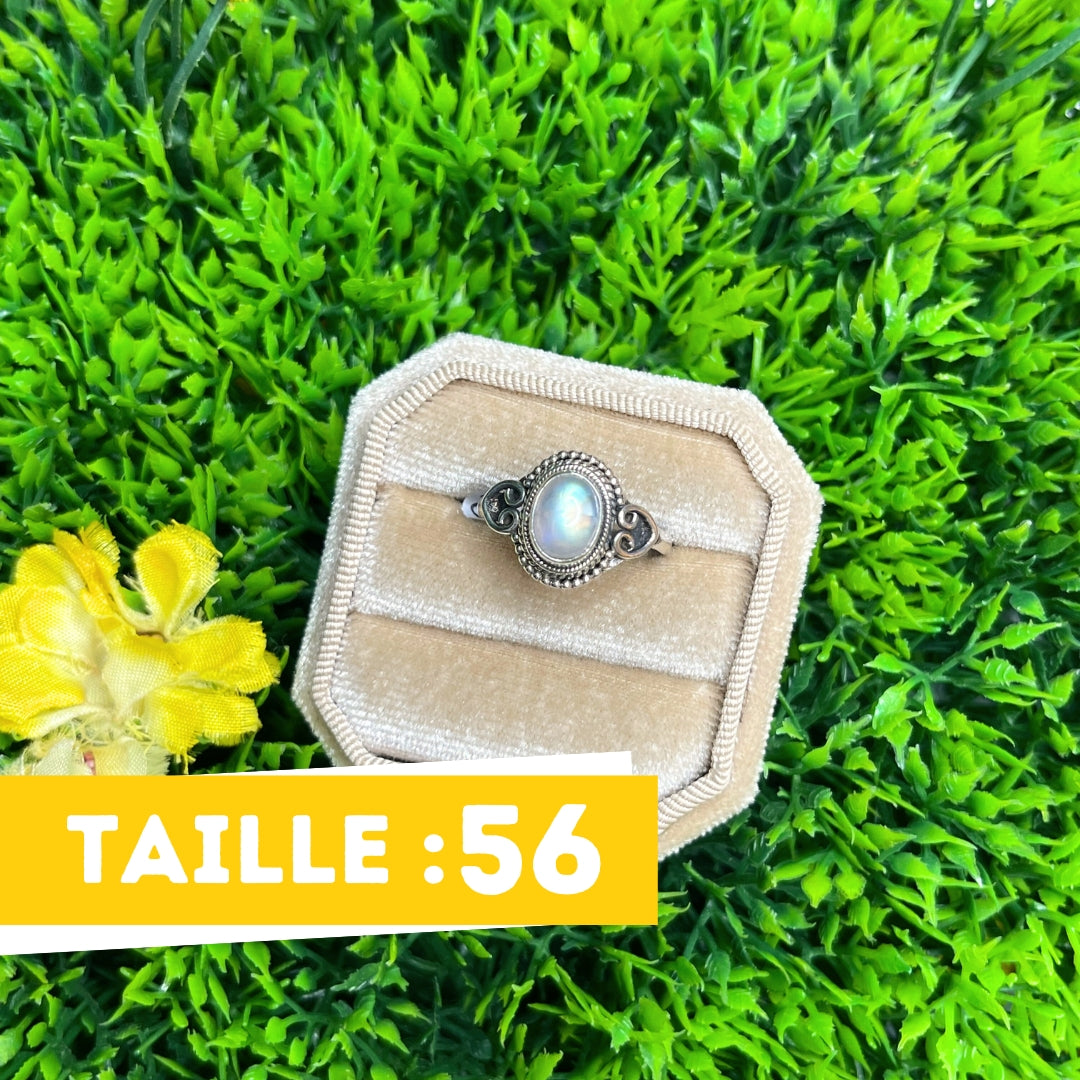 Bague Pierre de Lune Blue Fire #133