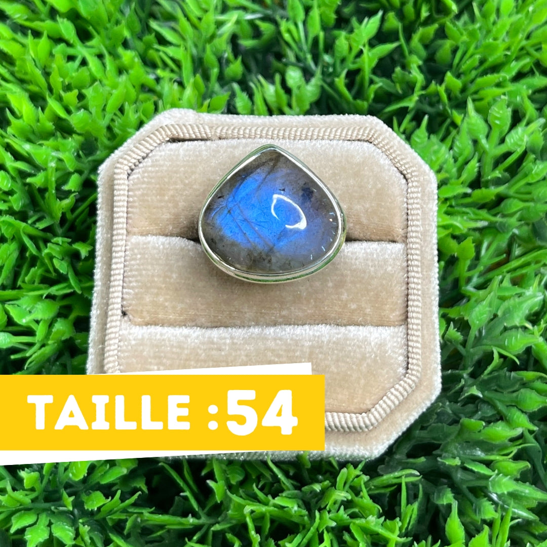 Bague Argent Labradorite Bluefire #184