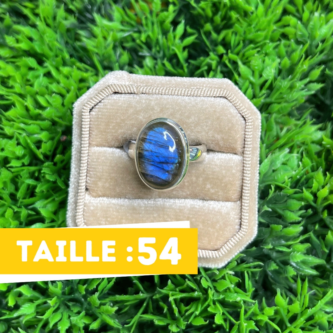 Bague Argent Labradorite Bluefire #177