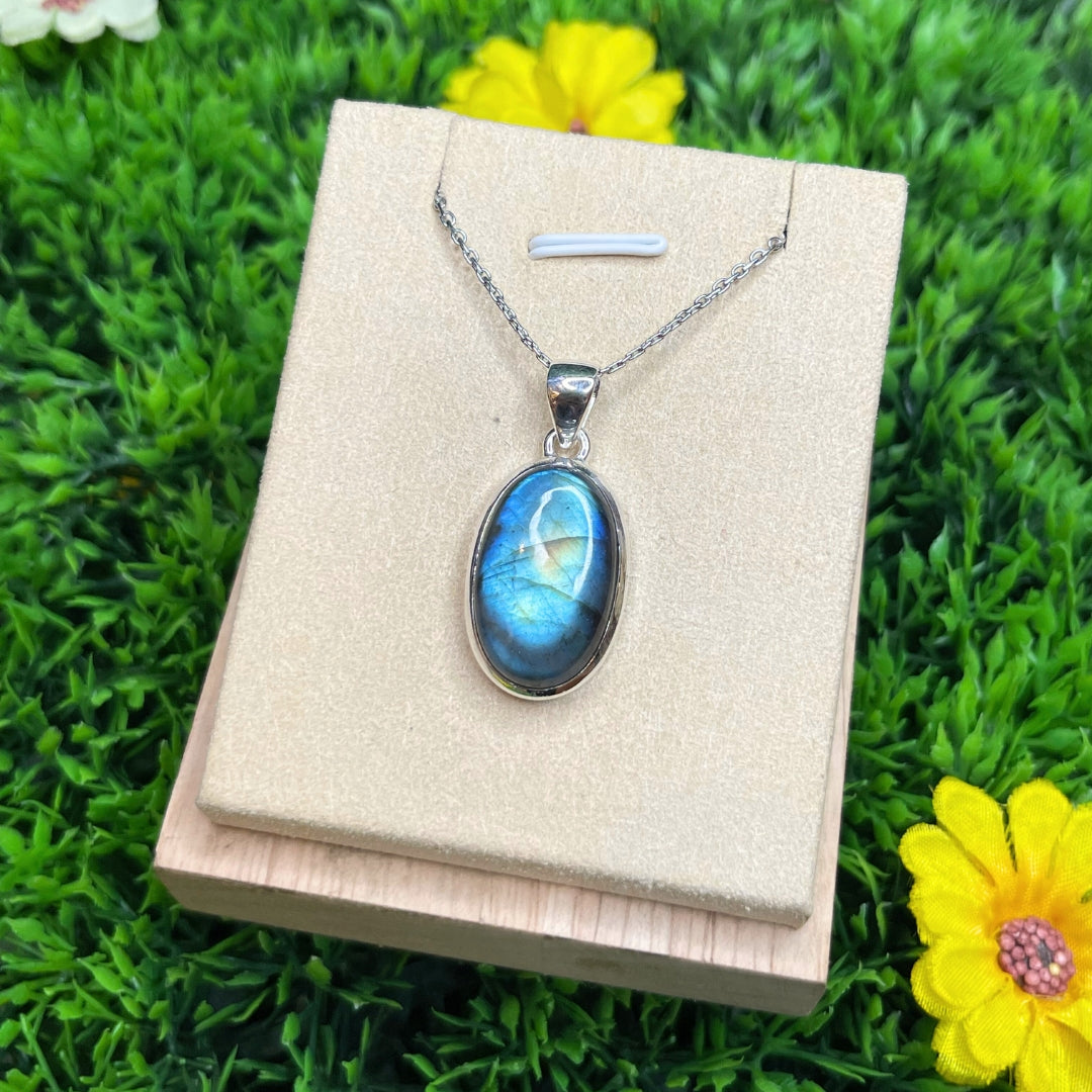 Pendentif Labradorite Blue Fire #42