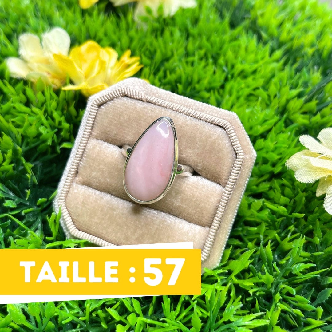 Bague Argent Opale Rose #44