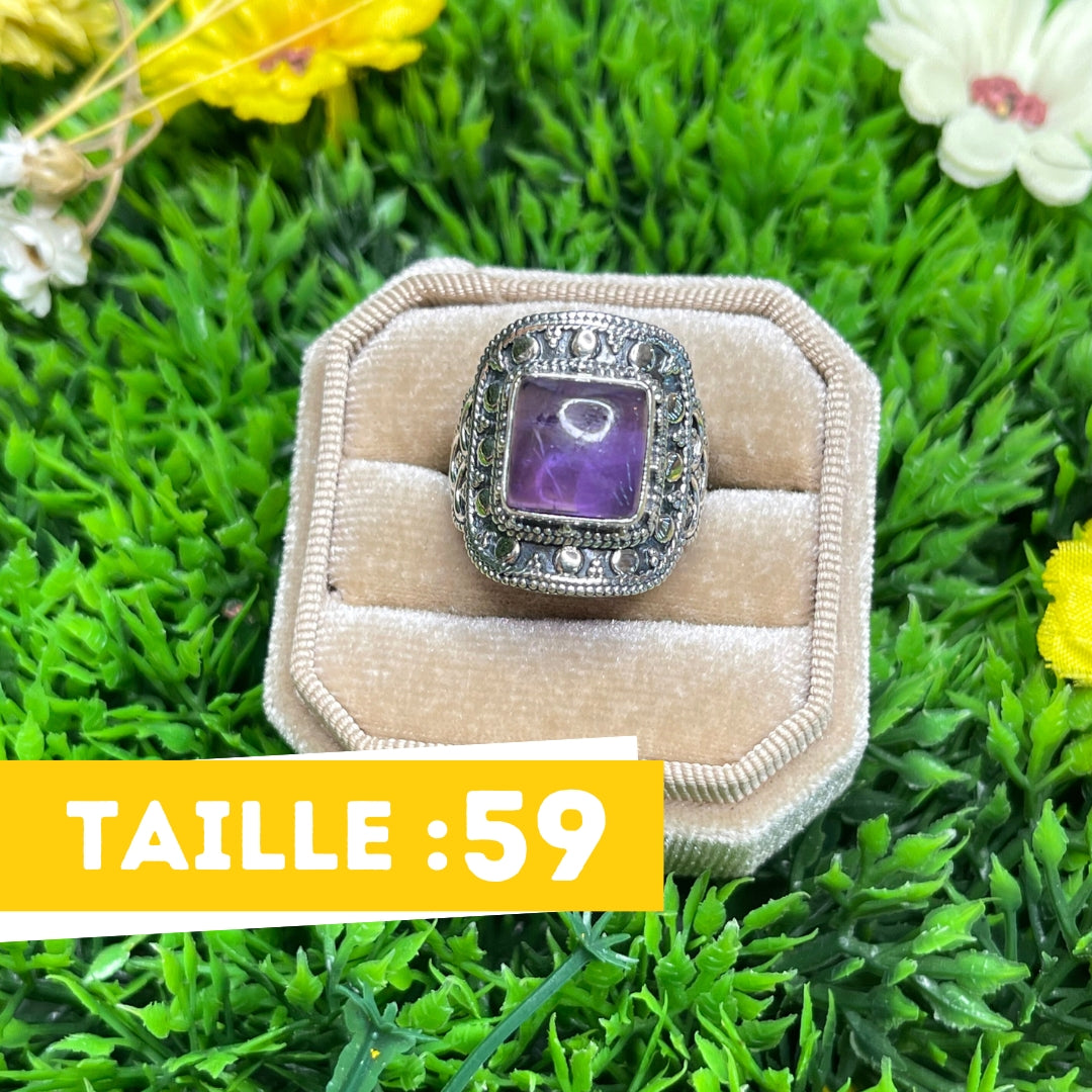 Bague Argent 925 Améthyste #16