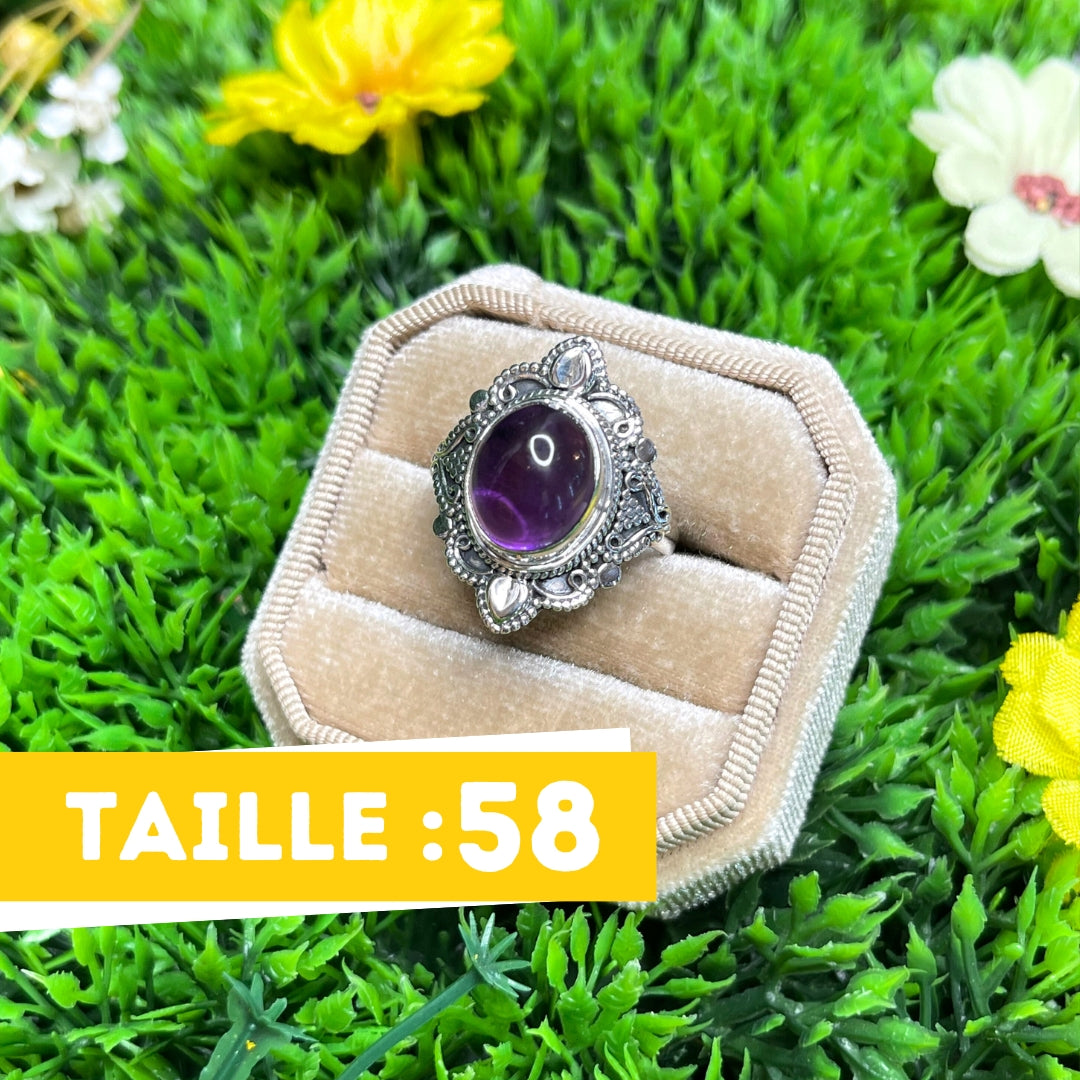 Bague Argent 925 Améthyste #17