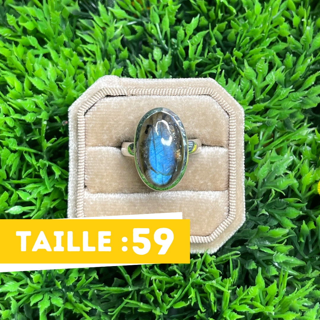 Bague Argent Labradorite Bluefire #196