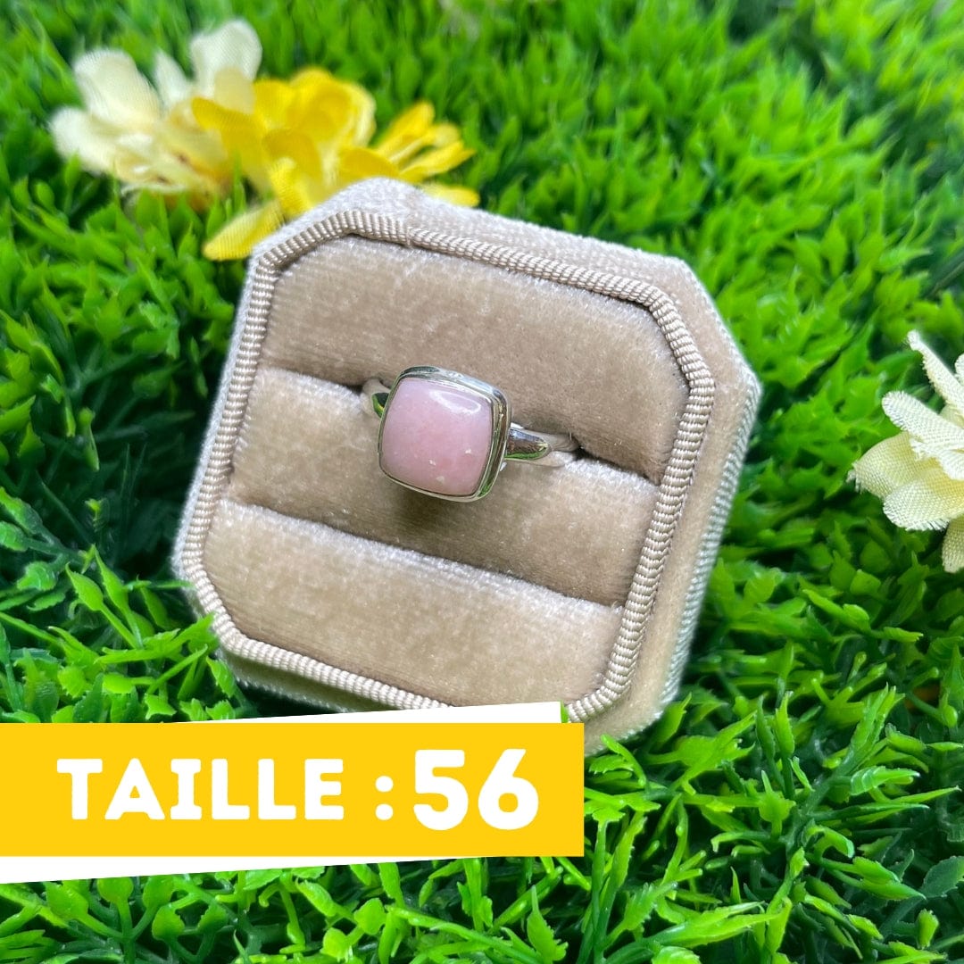 Bague Argent Opale Rose #34