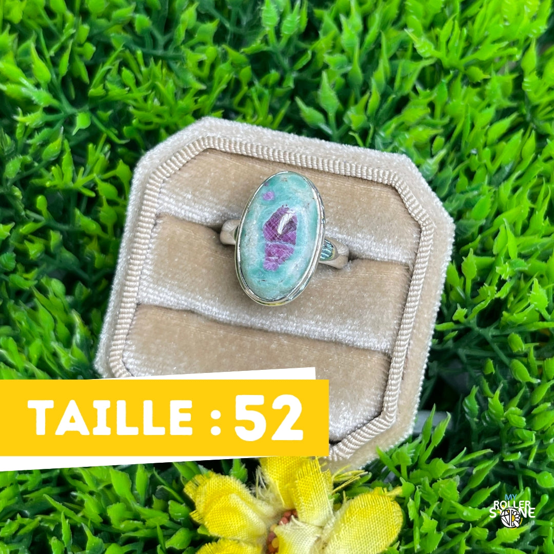 Bague Argent Rubis Fuchsite #3