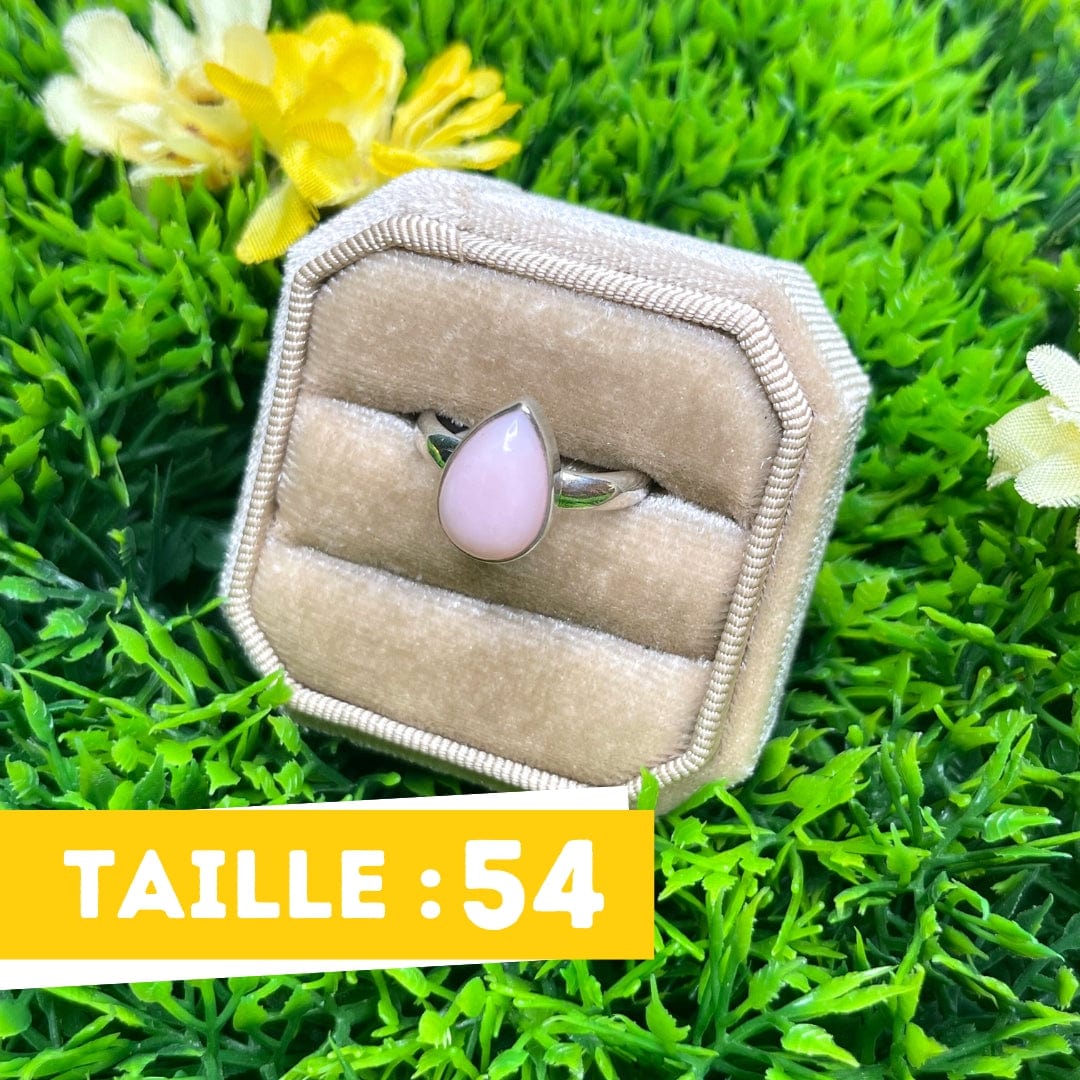 Bague Argent Opale Rose #28