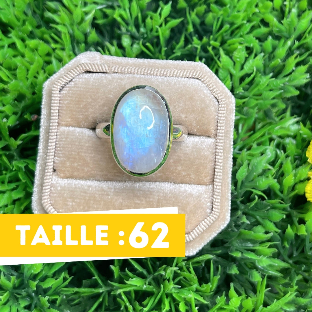 Bague Pierre de Lune Blue Fire #175