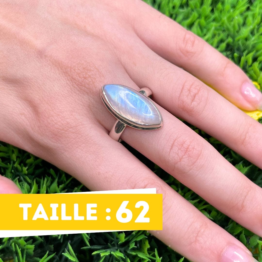 Bague Pierre de Lune Blue Fire #18