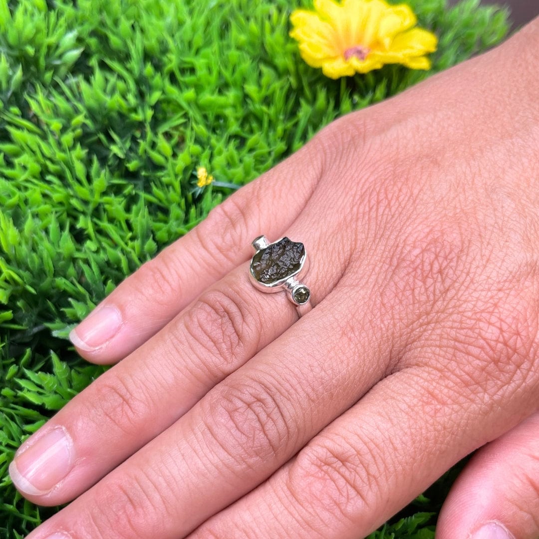 Bague Argent Moldavite #2