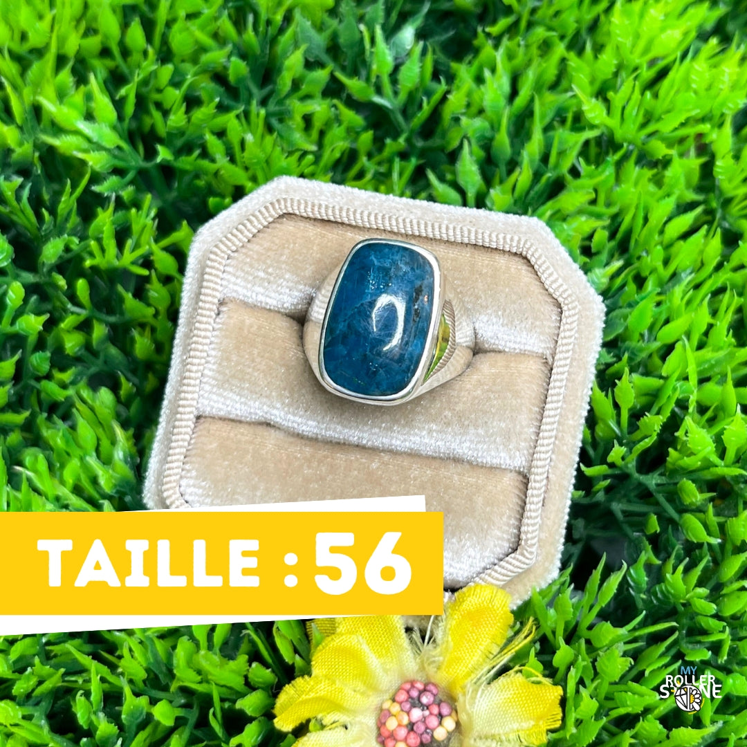 Bague Argent Apatite Néon #11