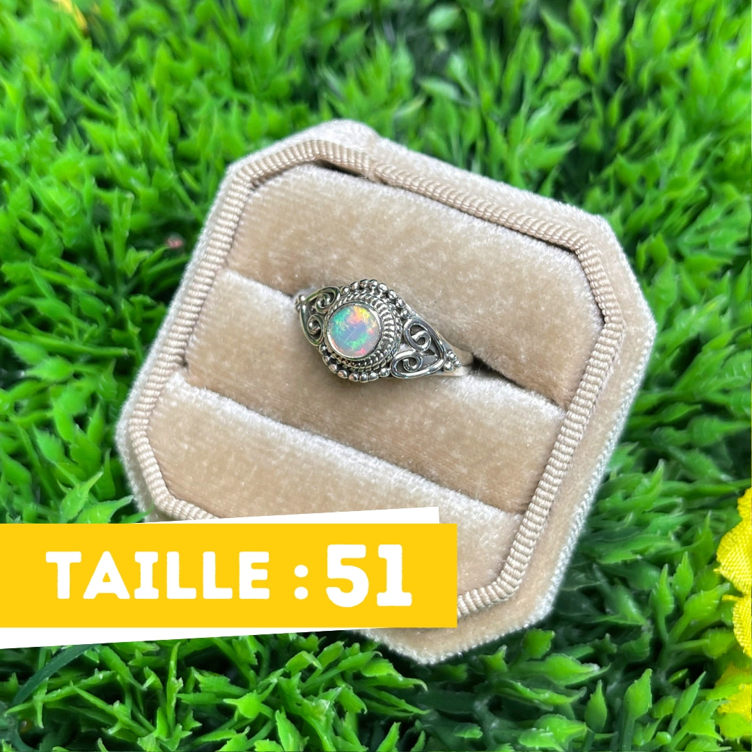 Bague Argent 925 Opale Ethiopienne #19