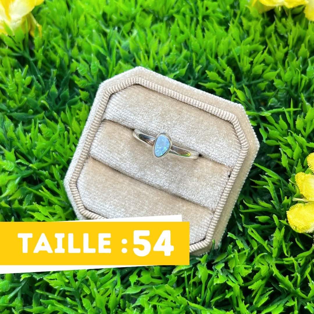 Bague Argent Opale Australienne #17