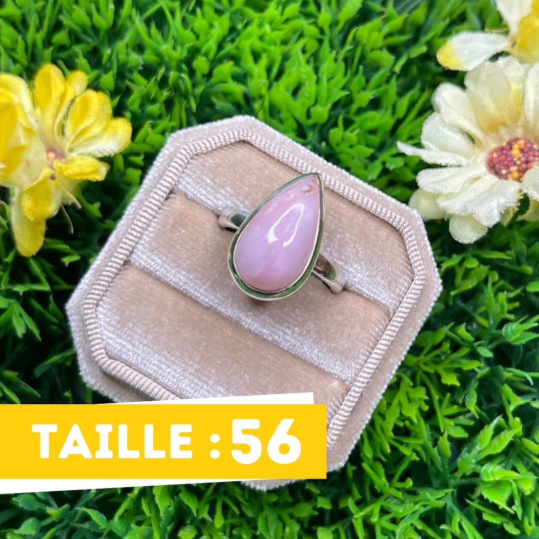 Bague Argent Opale Rose #20