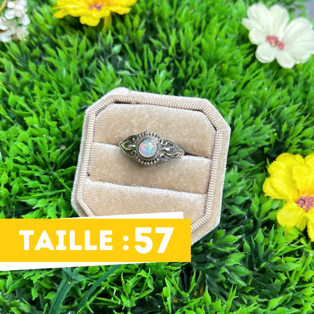 Bague Argent 925 Opale Ethiopienne #23