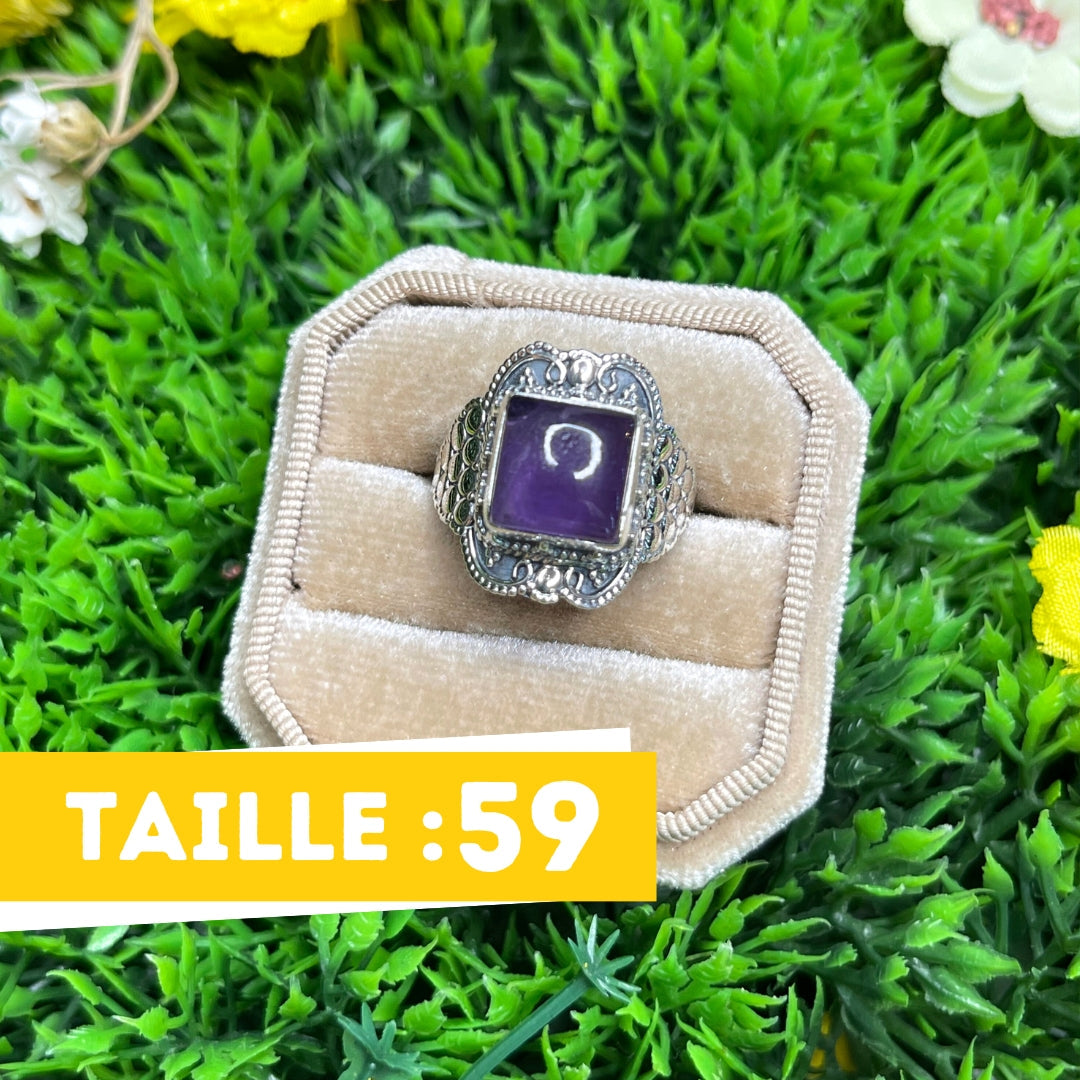 Bague Argent 925 Améthyste #39