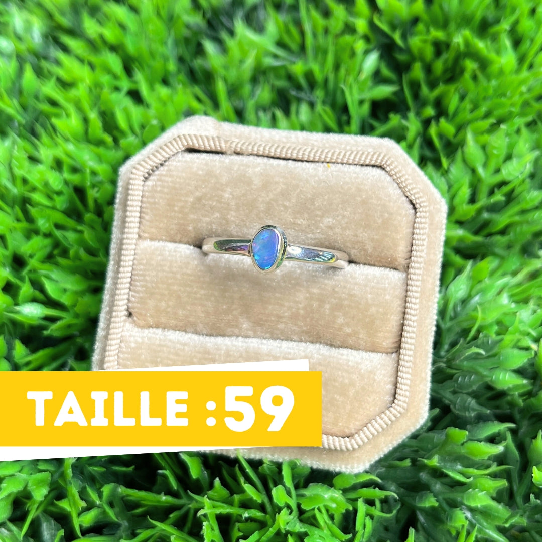 Bague Argent Opale Australienne #23