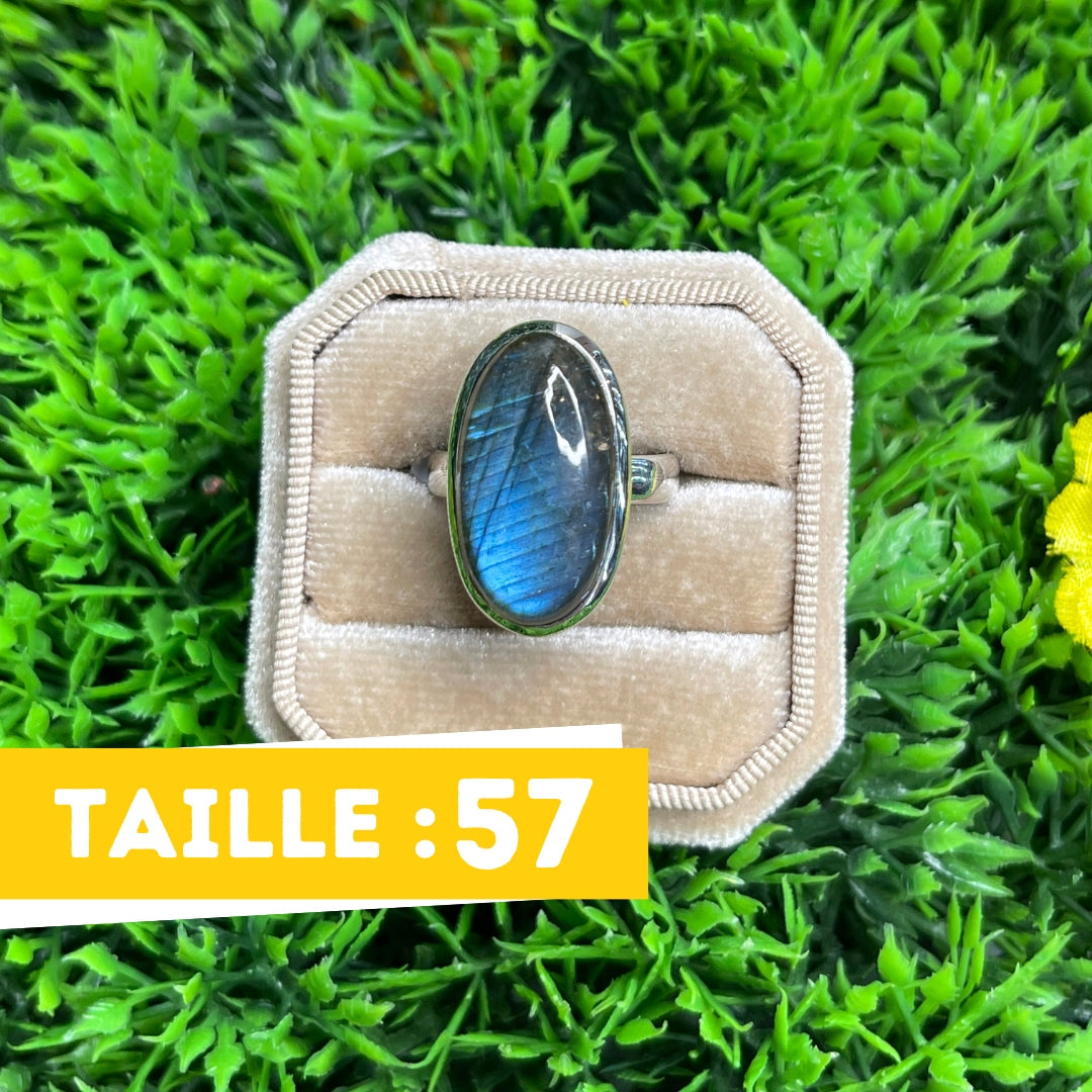 Bague Argent Labradorite Bluefire #178