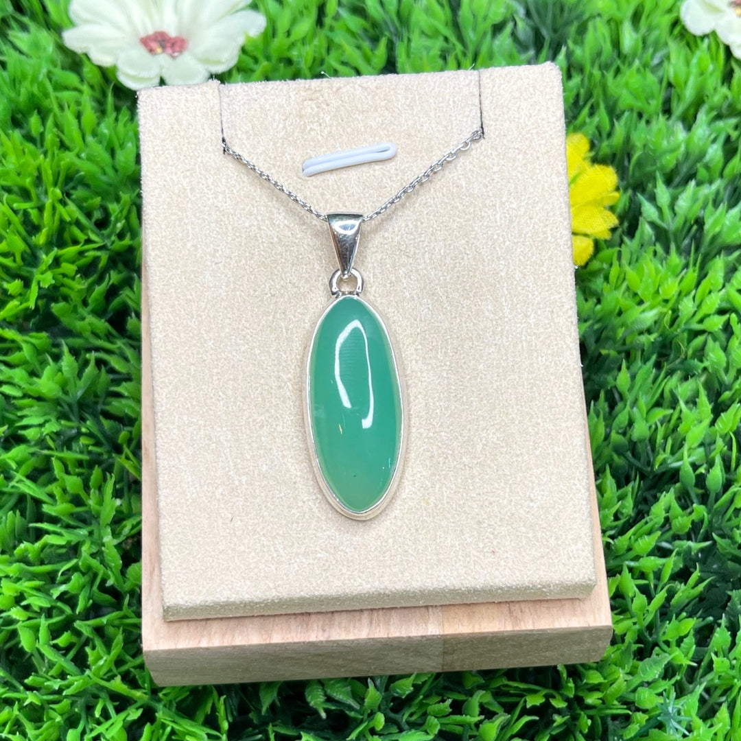 Pendentif Argent 925 Chrysoprase #7