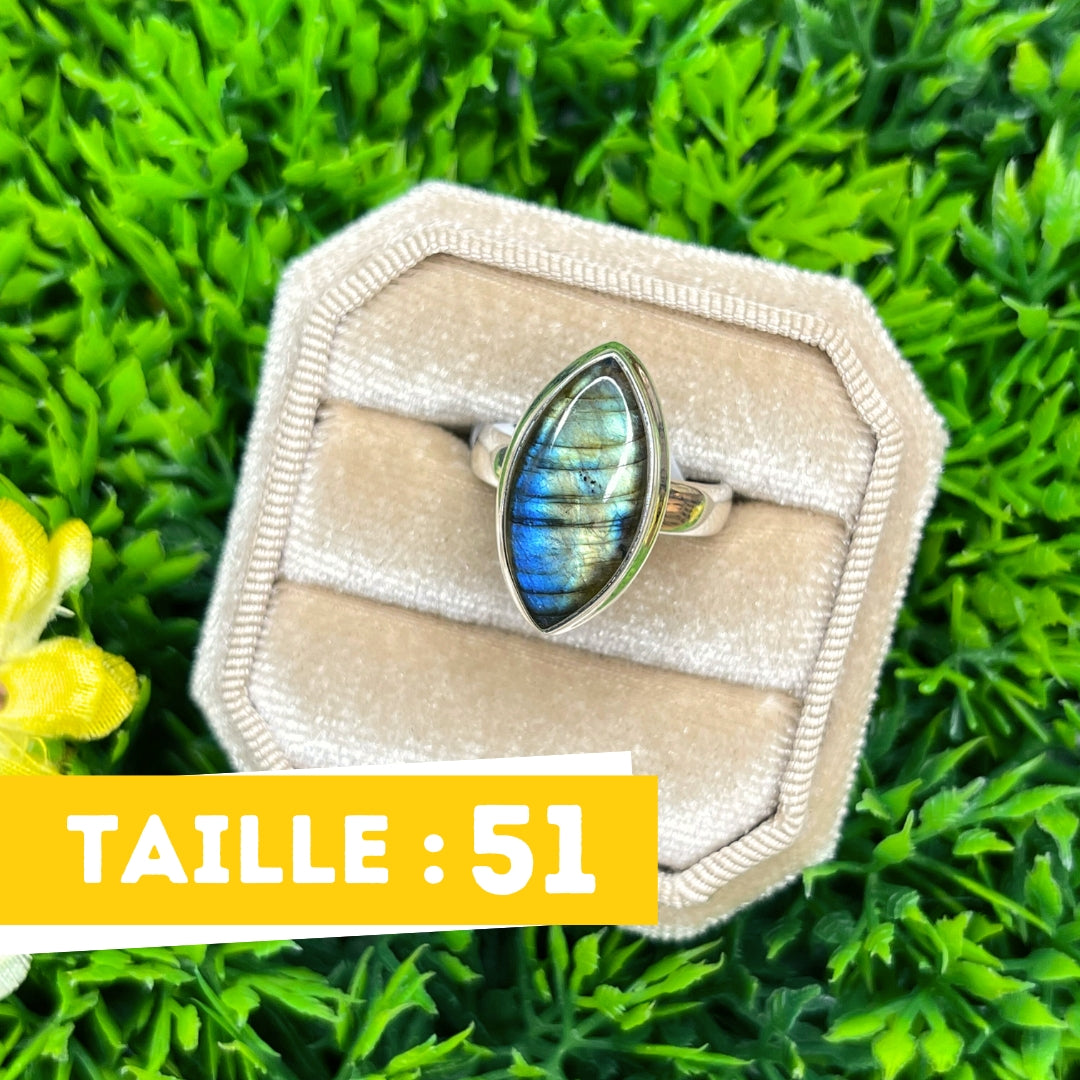 Bague Argent Labradorite Bluefire #152