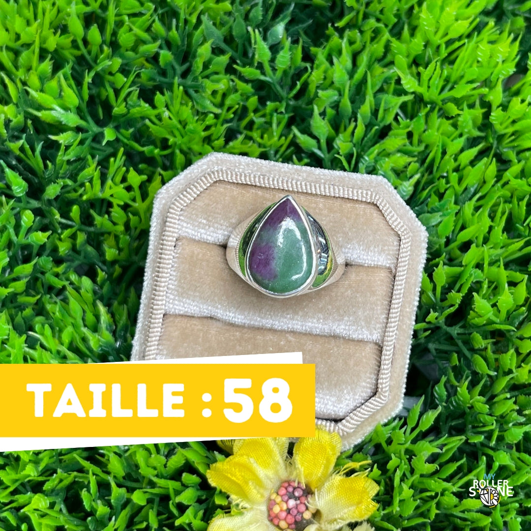 Bague Argent Rubis Zoïsite #5