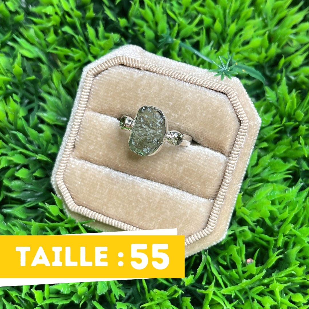 Bague Argent Moldavite #12