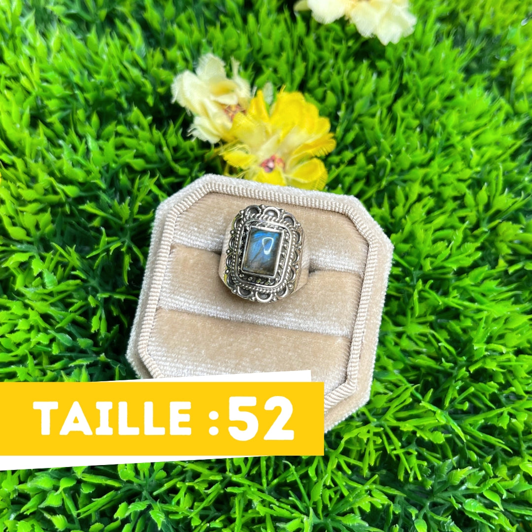 Bague Argent 925 Labradorite Bluefire #114