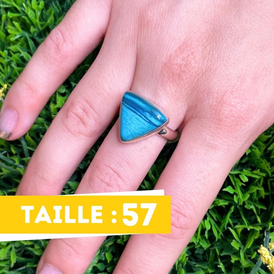 Bague Opale Bleue du Pérou #26