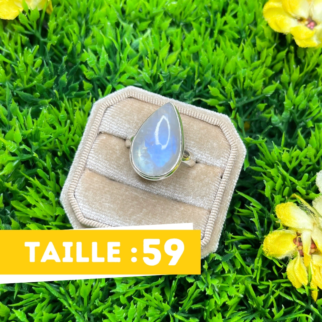 Bague Pierre de Lune Blue Fire #75