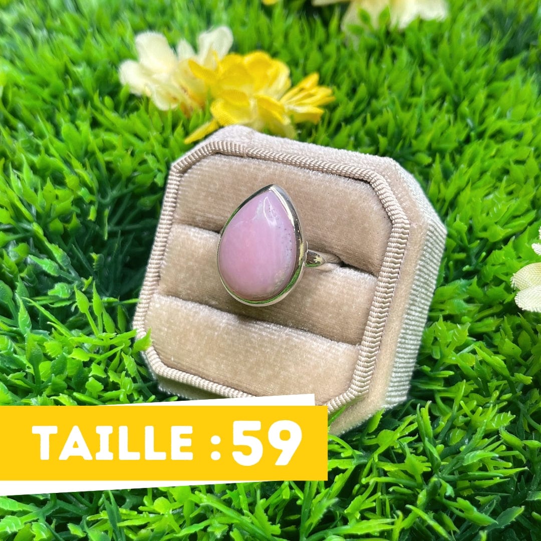 Bague Argent Opale Rose #29