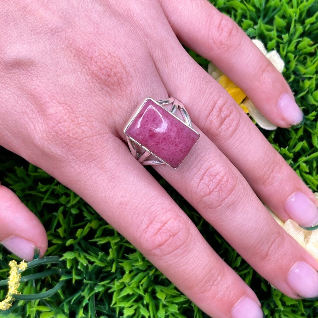 Bague Argent Rhodonite Australienne #13