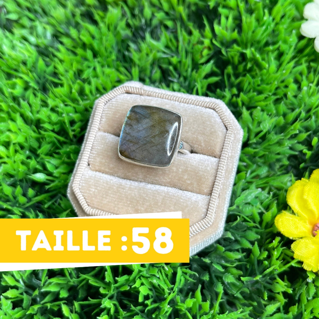 Bague Argent Labradorite Multifire #11