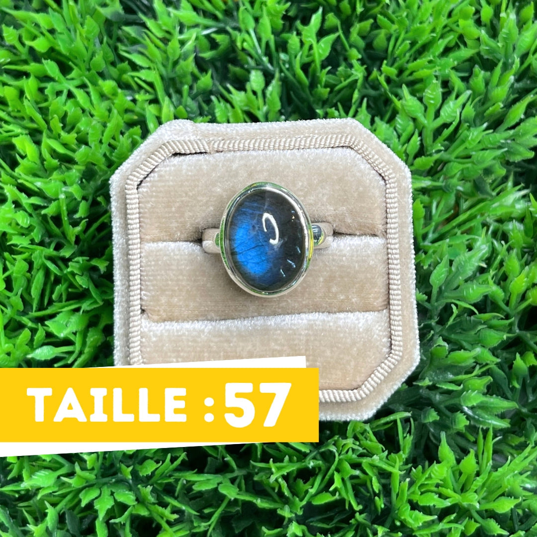 Bague Argent Labradorite Bluefire #205