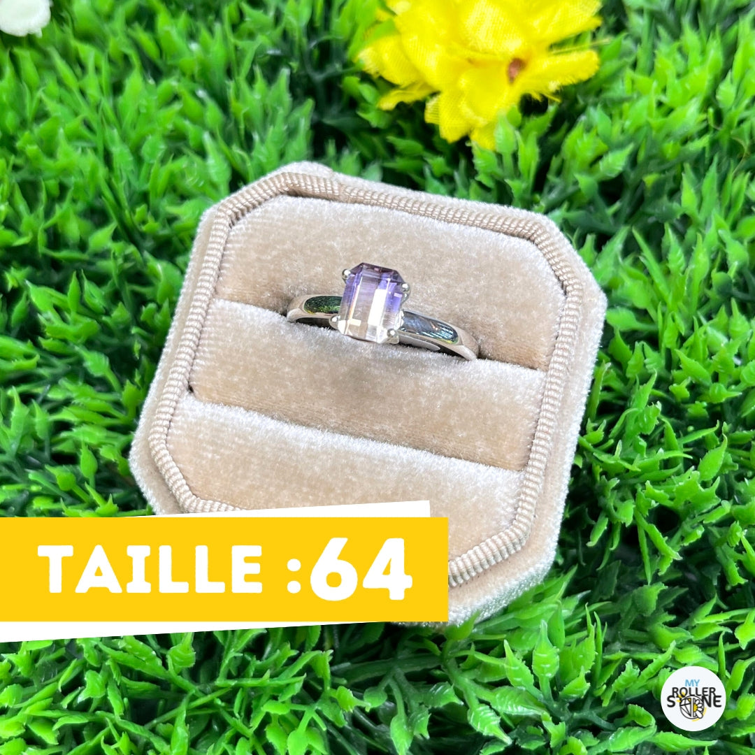 Bague Argent Amétrine #8