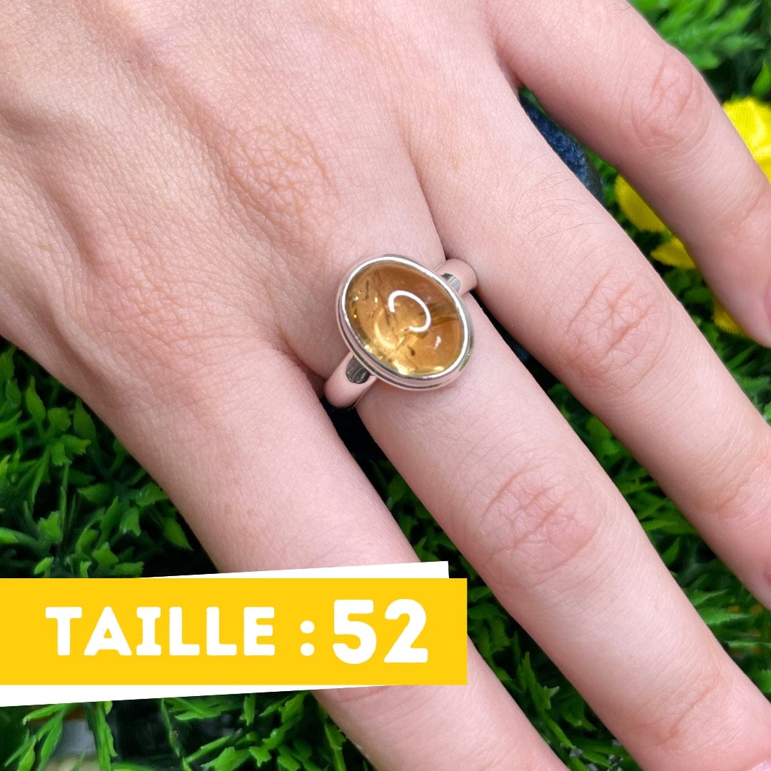 Bague Argent Citrine #24