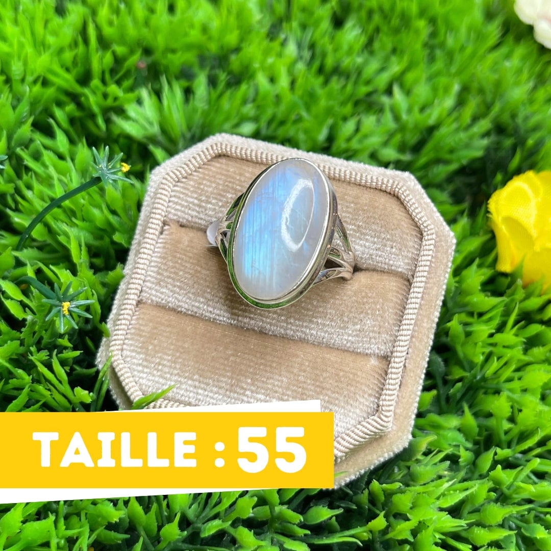 Bague Pierre de Lune Blue Fire #31