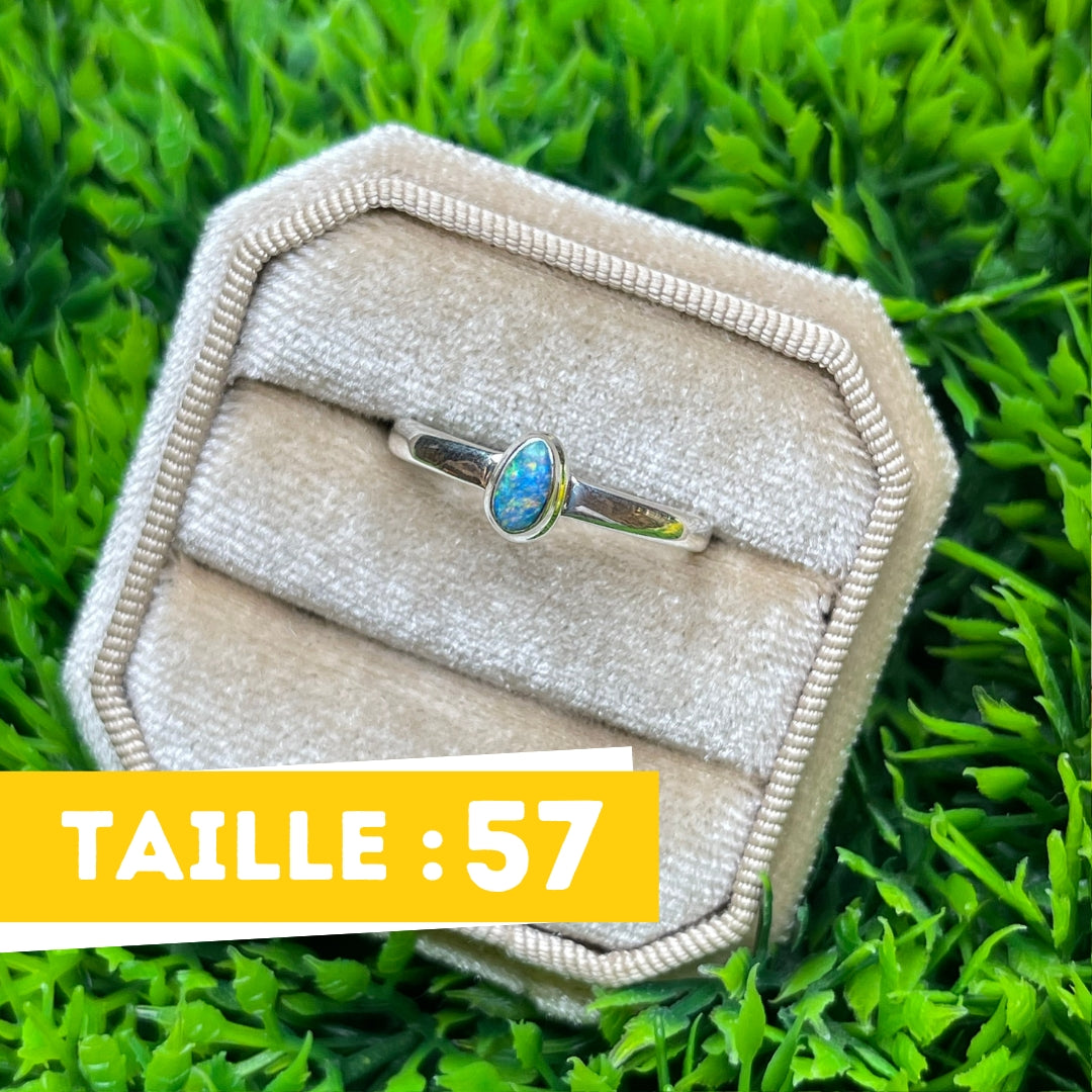 Bague Argent Opale Australienne #18