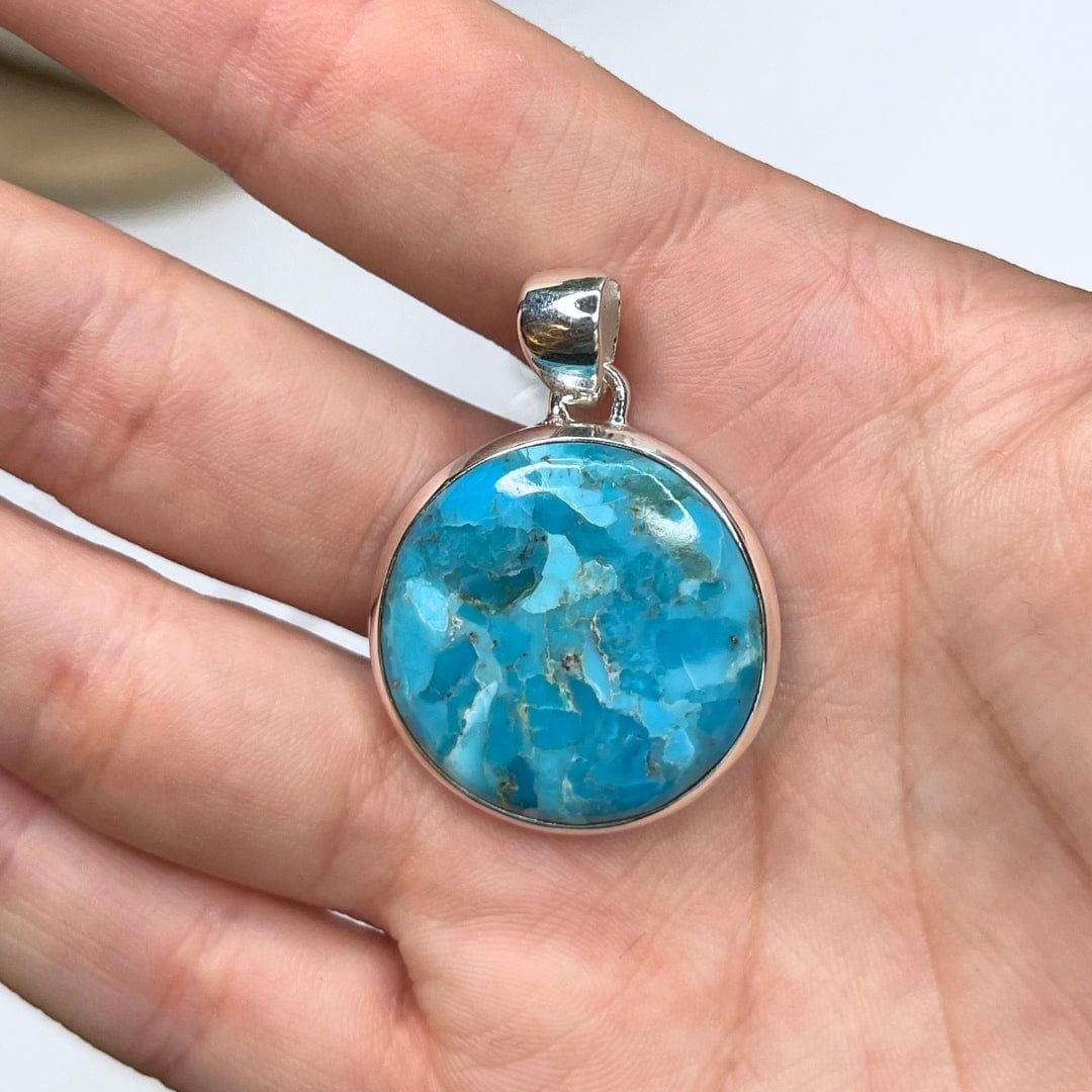 Pendentif Argent 925 Turquoise Mohave #24