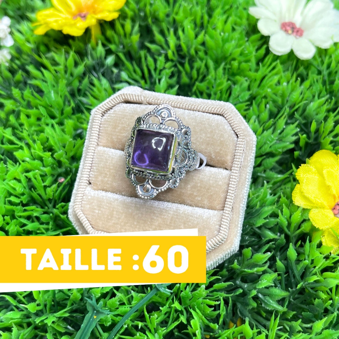 Bague Argent 925 Améthyste #42