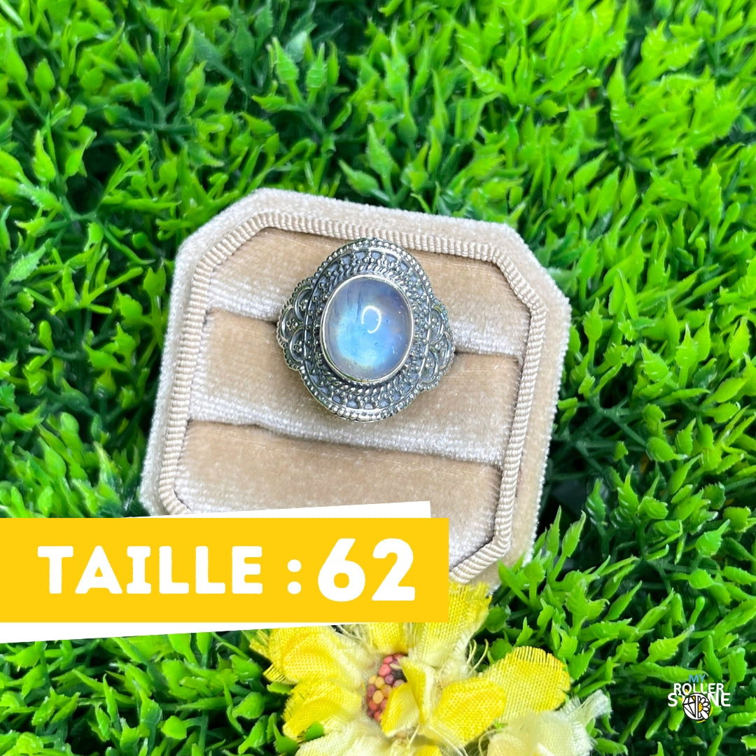 Bague Argent 925 Pierre de Lune #396