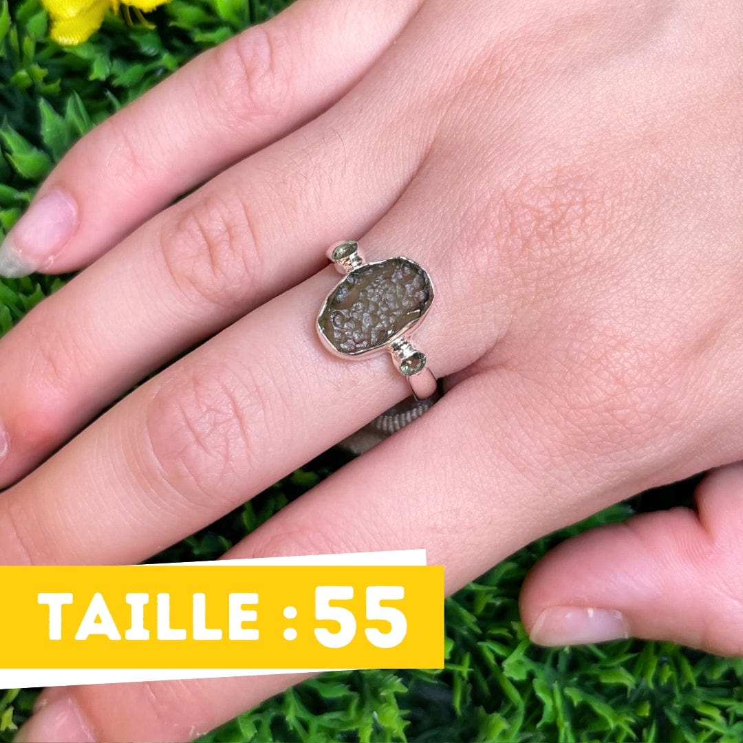 Bague Argent Moldavite #13