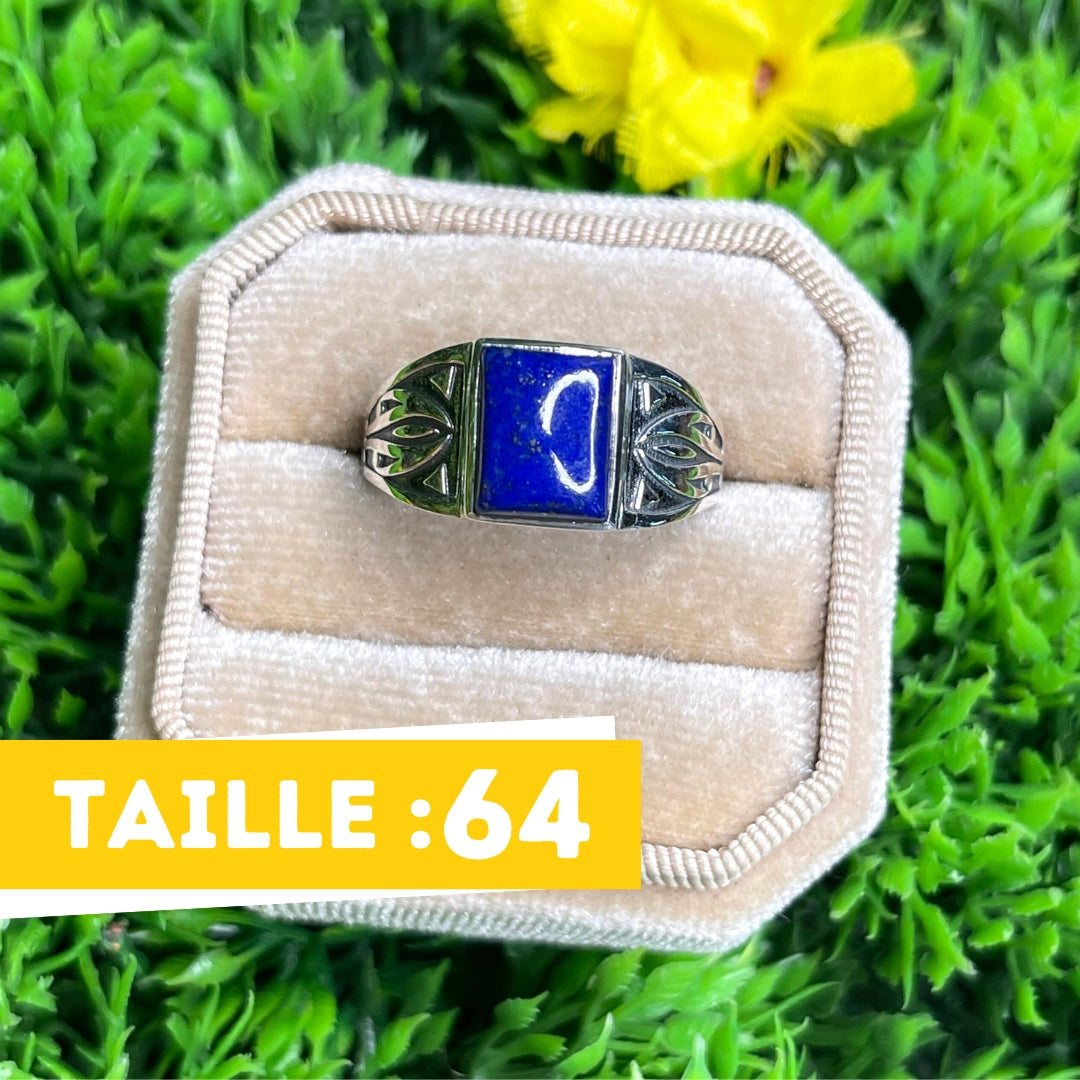 Chevalière Argent Lapis Lazuli Flèche #6