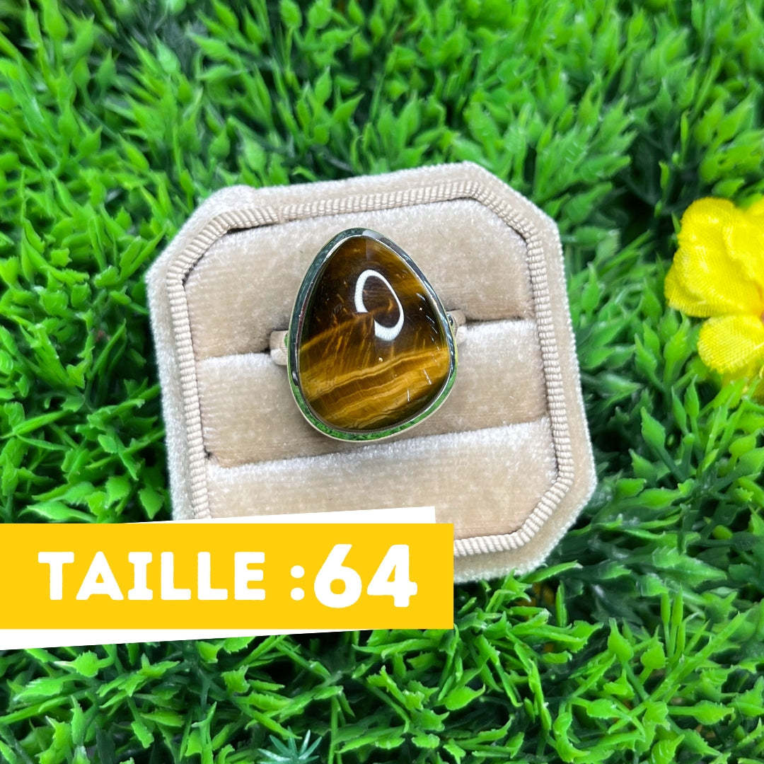 Bague Argent 925 Oeil de Tigre #20