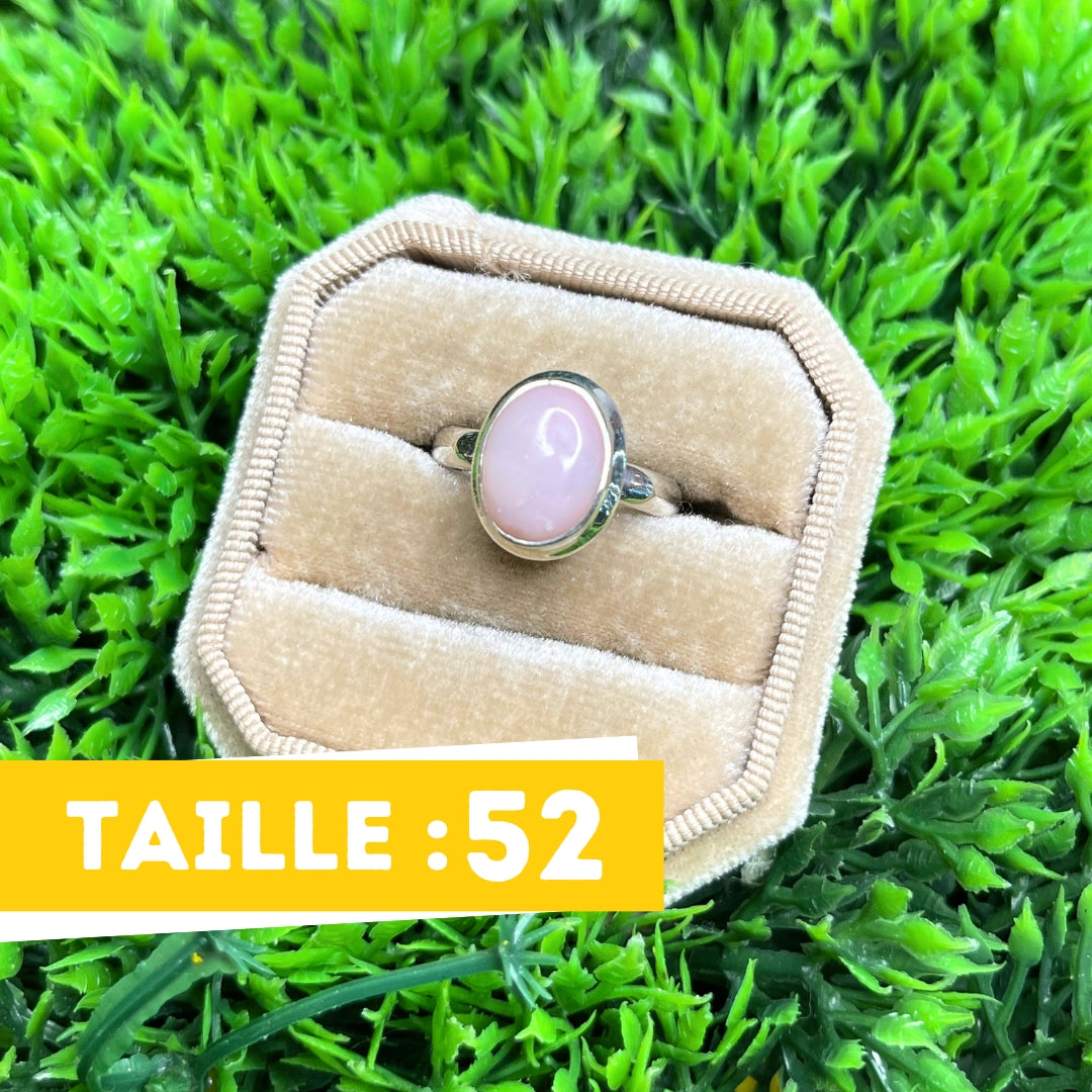 Bague Argent Opale Rose #59