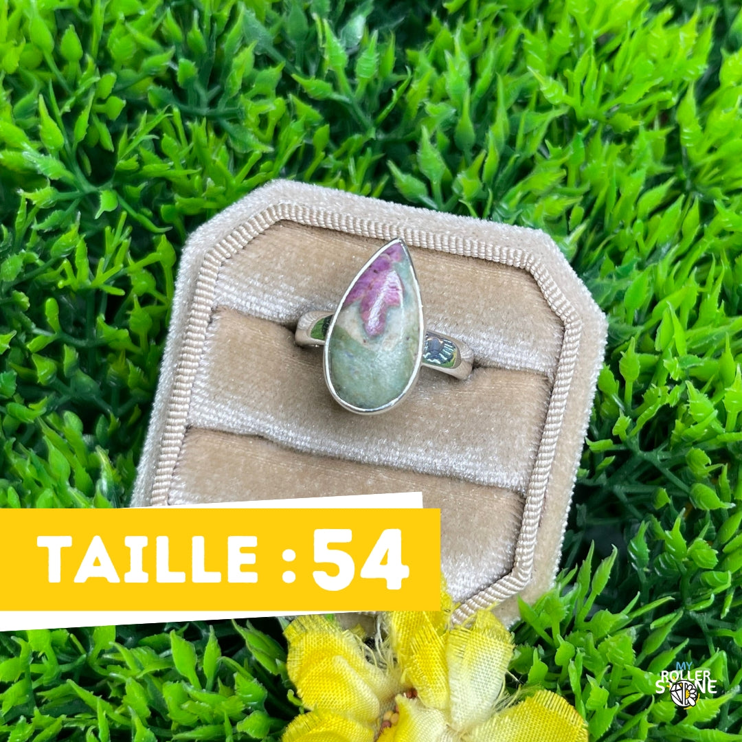 Bague Argent Rubis Fuchsite #7