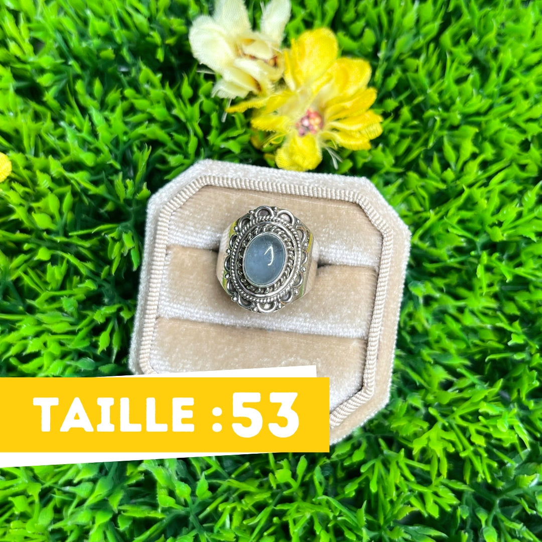 Bague Argent Aigue Marine #72