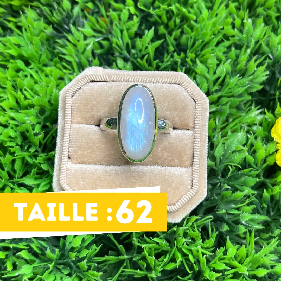 Bague Pierre de Lune Blue Fire #181