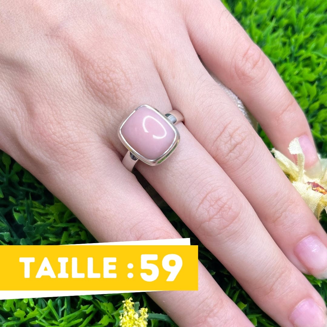 Bague Argent Opale Rose #47